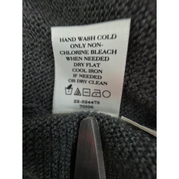 Ann Taylor Gray Womens Wool Blend Sweater with Pockets Lagenlook Artsy Size XL - Picture 10 of 10